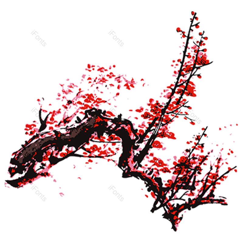 中国风图片,手绘花卉元素,水彩花卉PNG,水墨画免抠素材